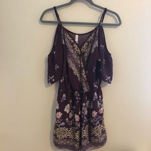 Cold shoulder romper